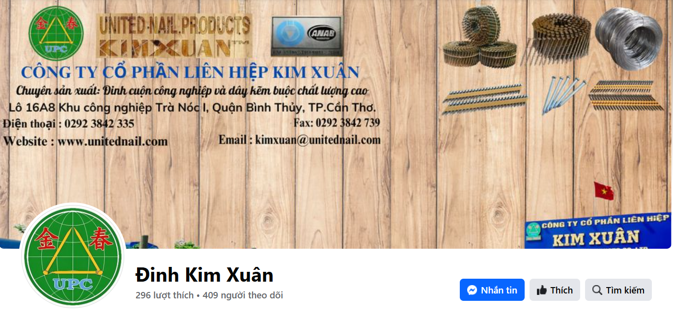 Fanpage Facebook Công ty Cổ phần Liên Hiệp Kim Xuân